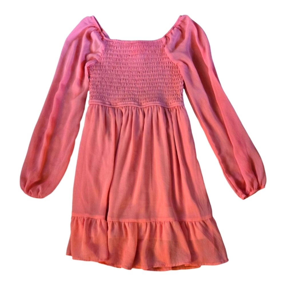 Pink Long Sleeve Kids Dress art class size M